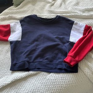 cropped long sleeve sweater